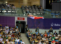 Bakı-2015 Avropa Oyunları çərçivəsində batut gimnastikası üzrə kişilər və qadınlar arasında təsnifat yarışları. Azərbaycan, 17 iyun 2015 